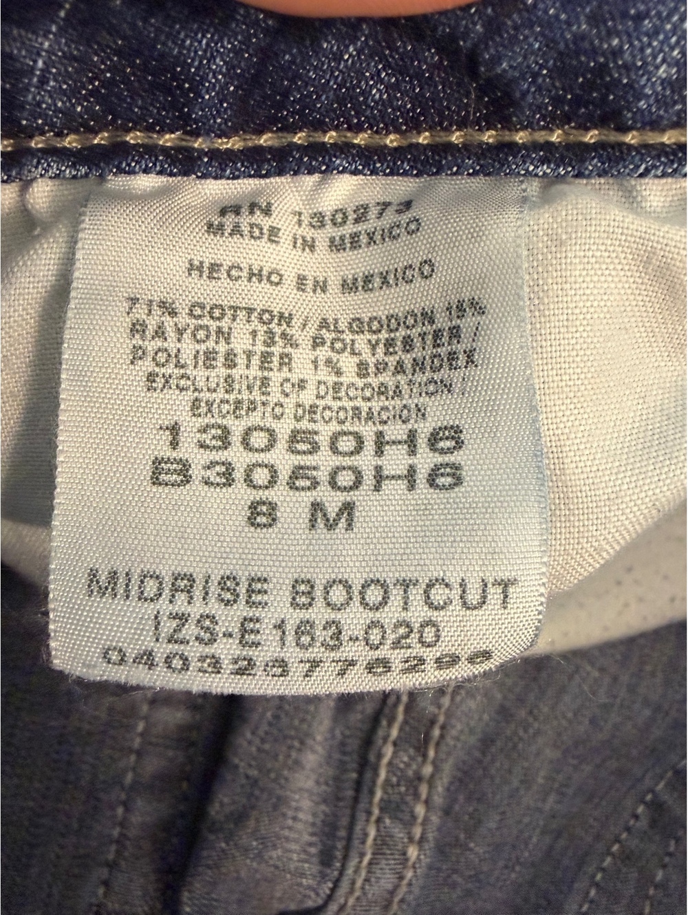 Riders by Lee Midrise Bootcut Jeans Size 8M Blue Denim - Picture 5 of 5